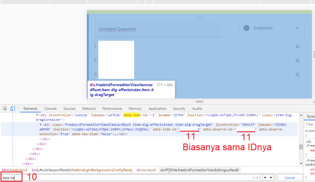 ID Google Form